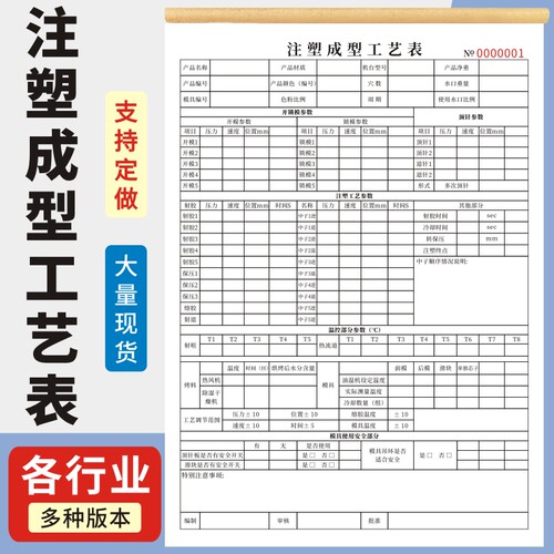 注塑成型工艺表玛计划2024
