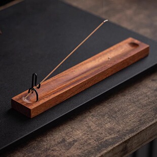 至檀 杠杠香插 中式禅意实木香插家用室内檀香沉香线香炉茶桌香薰