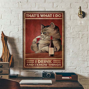 怀旧复古酒吧咖啡馆装饰画餐边柜咖啡角摆画客厅卧室西餐厅挂画潮