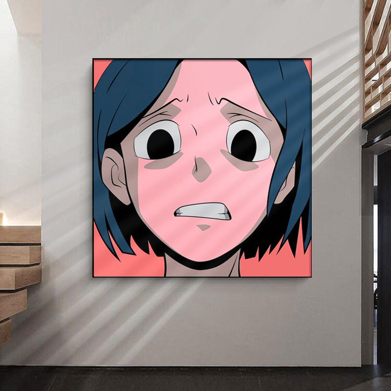 潮牌挂画韩国画师aokizy画二次元壁画卧室床头日本动漫人物装饰画