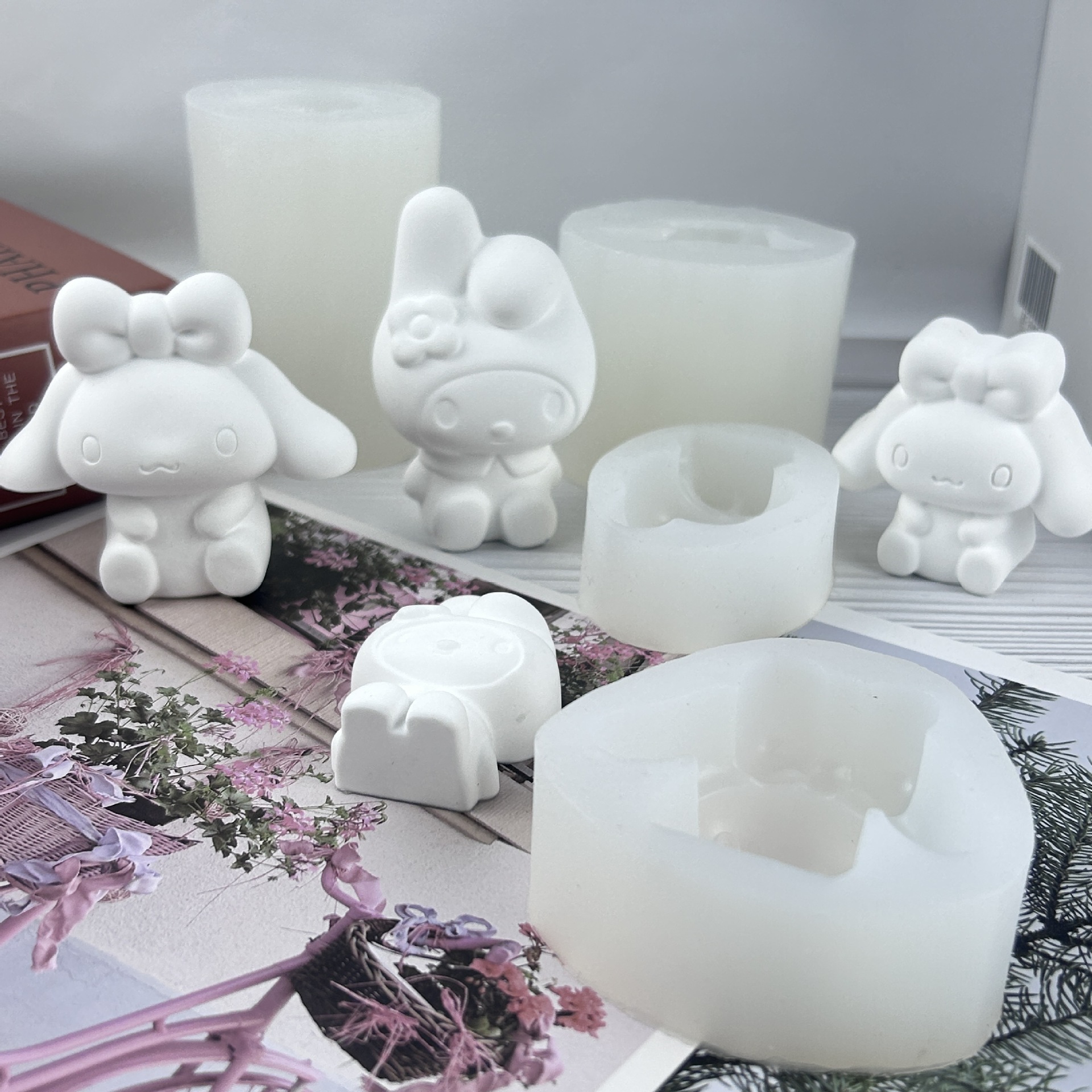 美多多2D/3D玉桂狗美乐蒂硅胶模具手工diy卡通香薰石膏手工皂蜡烛