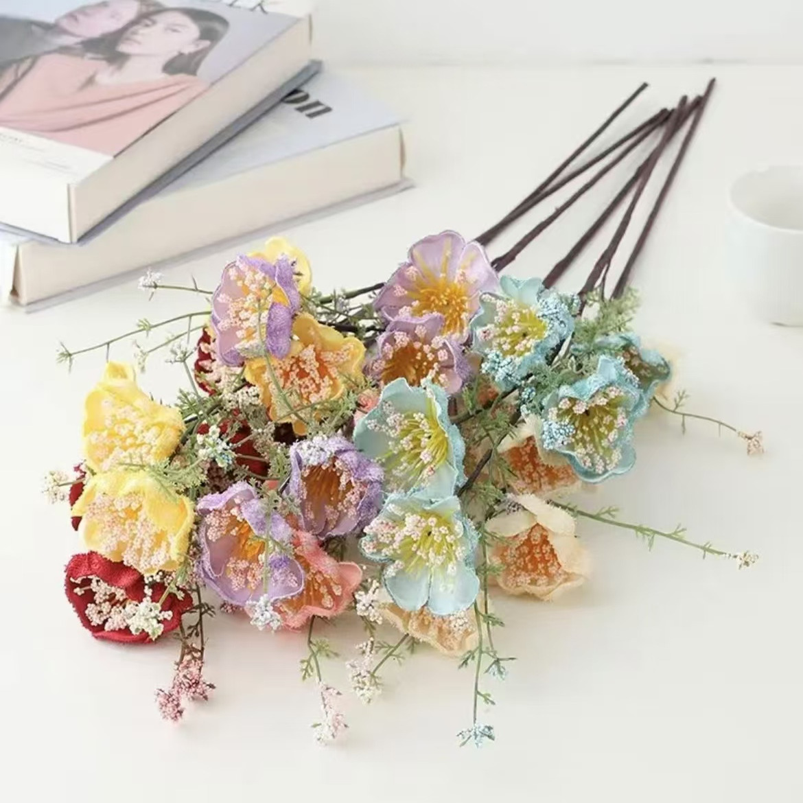 轮胎茶几材料全套包仿真花手工花