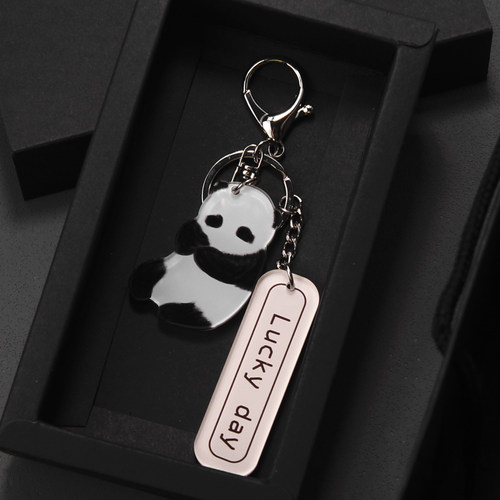 JAoZooA原创 熊猫钥匙扣可爱成都文创纪念品送外国人元素礼物挂件