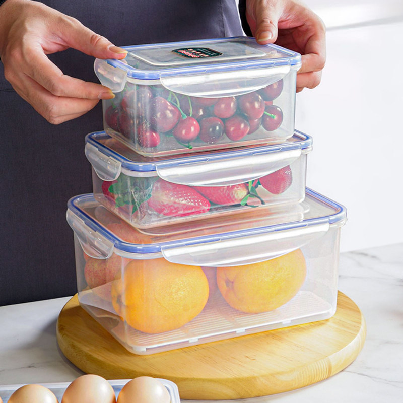 食品PP长方形冰箱专用密封保鲜盒