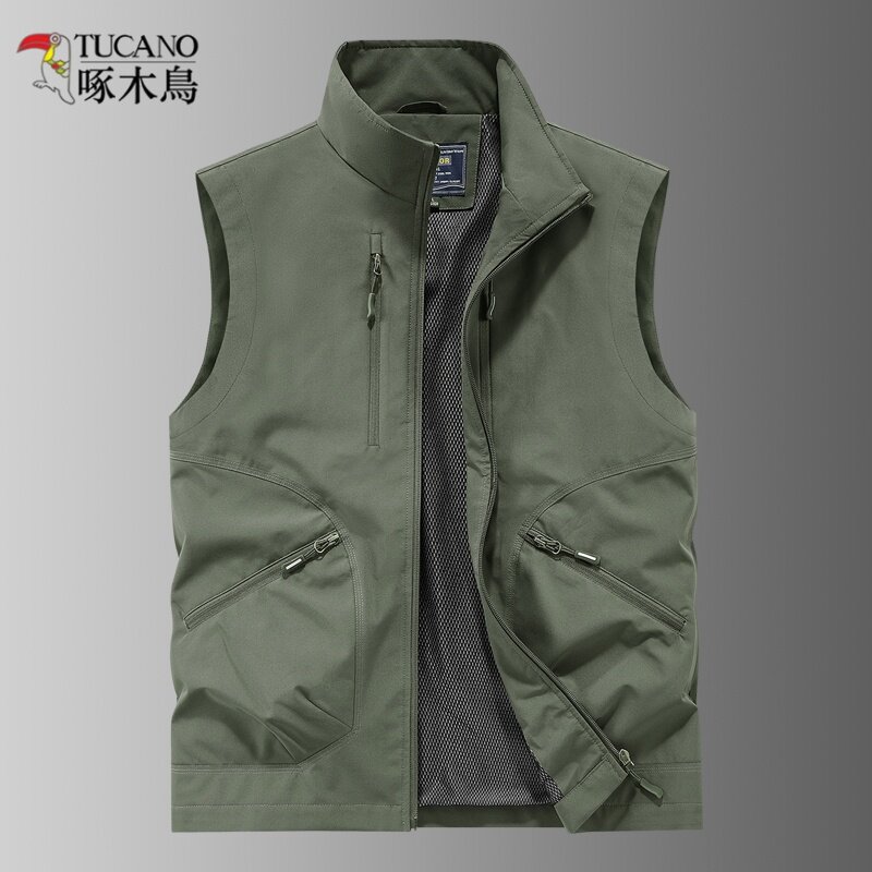啄木鸟男士马甲秋冬季坎肩工装