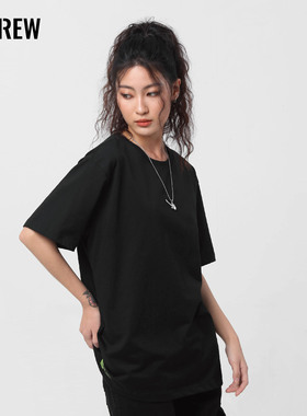 1701【明星演出同款】短袖双色净版简约风棉质时尚圆领男女同款