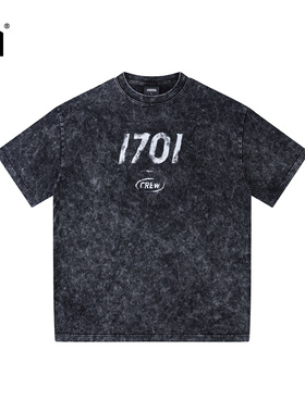 1701水洗蜡染260g新品原创男女同款纯棉短袖