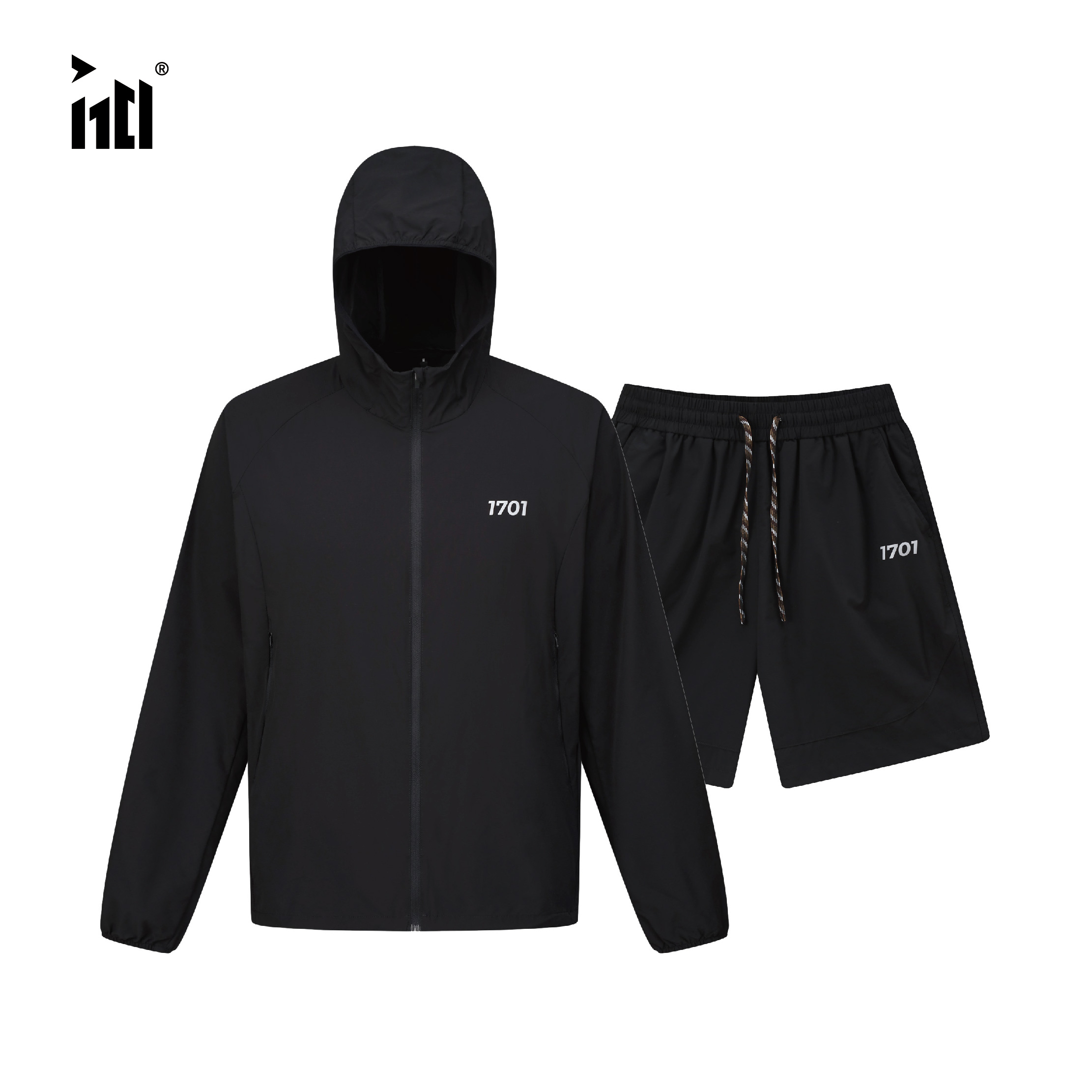 1701原创cool max防紫外线防晒UPF50+两件休闲运动套装