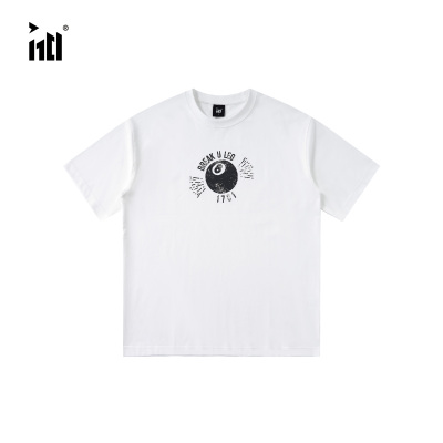 1701黑8印花短袖T恤男女同款