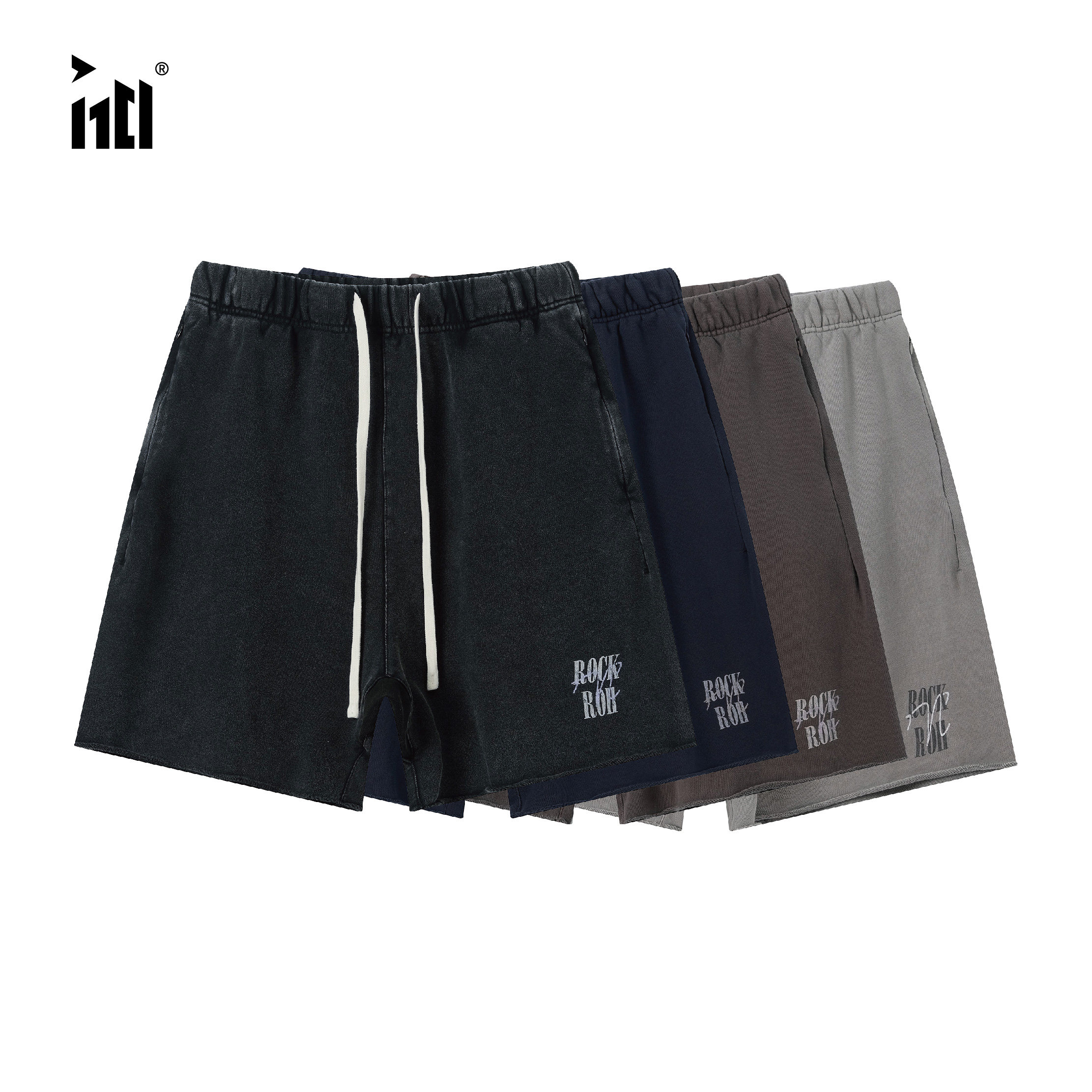 1701ROCK IN ROLL春夏新品休闲做旧运动舒适短裤男女同款