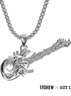 17CREW X GGT LAB 心脏全立体吊坠项链原创独立设计叠戴情侣