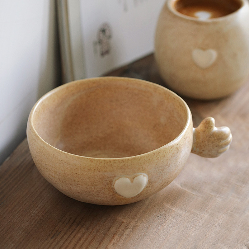 泽滕家带把早餐谷物燕麦甜品碗