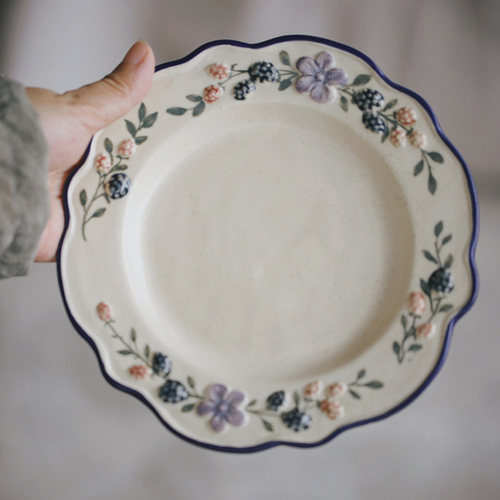 泽滕家7寸盘子餐具新款原创