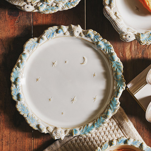 泽滕家陶瓷法式复古浮雕盘