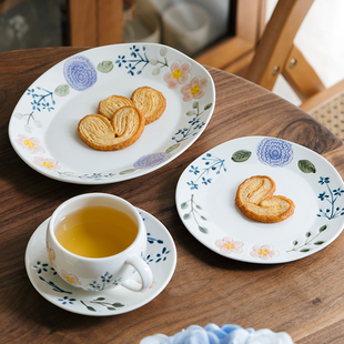 漂亮ins西餐甜品点心 泽滕家盘子菜盘家用碗碟餐具小众设计好看