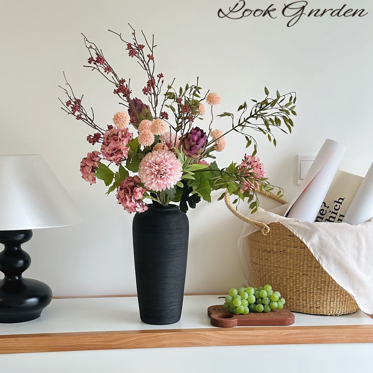 中古风高级感仿真花花束客厅摆件落地逼真假花装饰超大餐桌花摆花