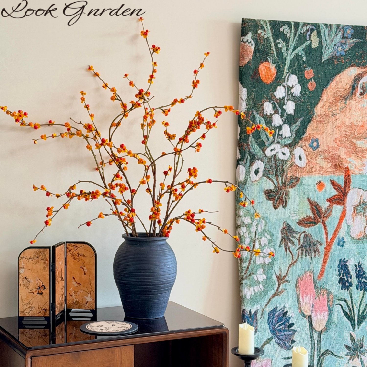 中古风年宵花南蛇藤摆件客厅餐桌