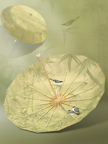 贝卡精灵新中国风16骨双层遮阳伞，遮阳防紫外线，遮阳遮阳折叠伞