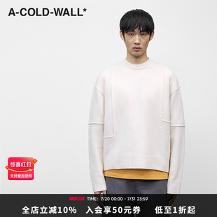 ACWMK172 限时直降 ACOLDWALL春秋纯色圆领毛衣针织衫 男女薄款