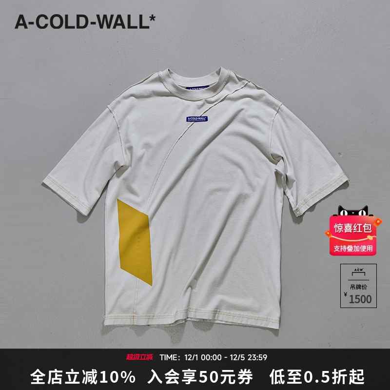 ACOLDWALL2024秋圆领纯棉T恤