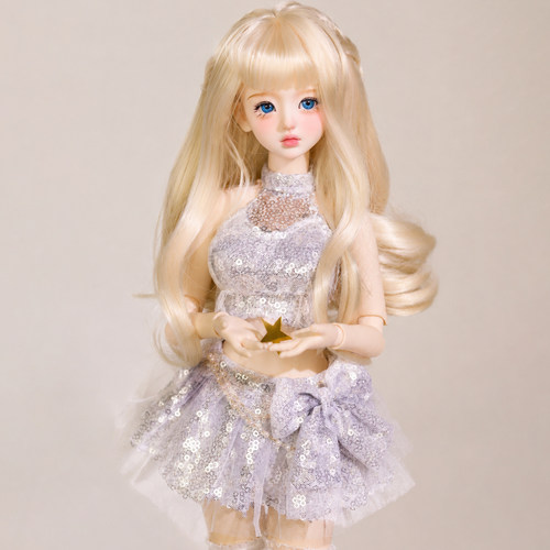 BJD娃娃套装4分娃衣少女舞台礼服带妆娃头mjd整娃星熠银
