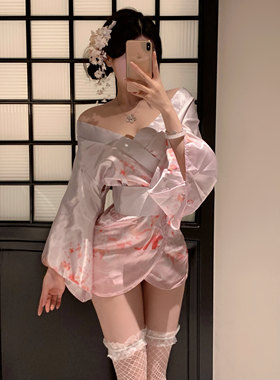 纯欲日式和服性感三点式家居服