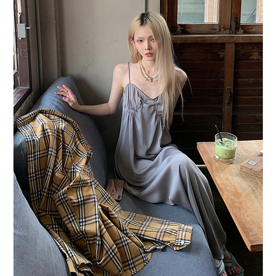 黄色格子衬衫女夏款防晒薄款外套