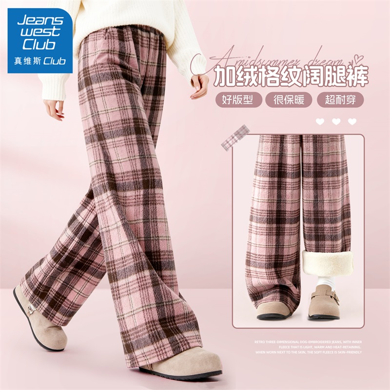 真维斯club女童秋冬加绒裤子2025