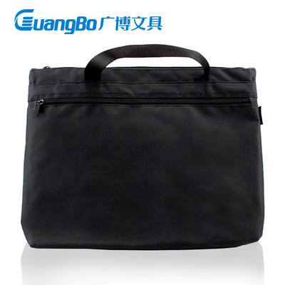 广博(GuangBo)手提文件收纳袋/资料袋/公文袋办公用品升级款黑色A