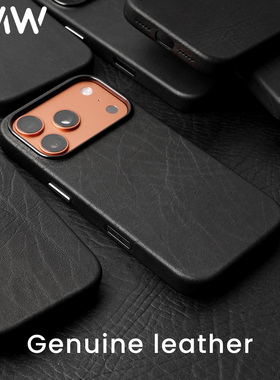 YMW适用苹果iphone17promax手机壳野牛纹天然牛皮复古磁吸真皮可盘全包相机按键高级保护皮套