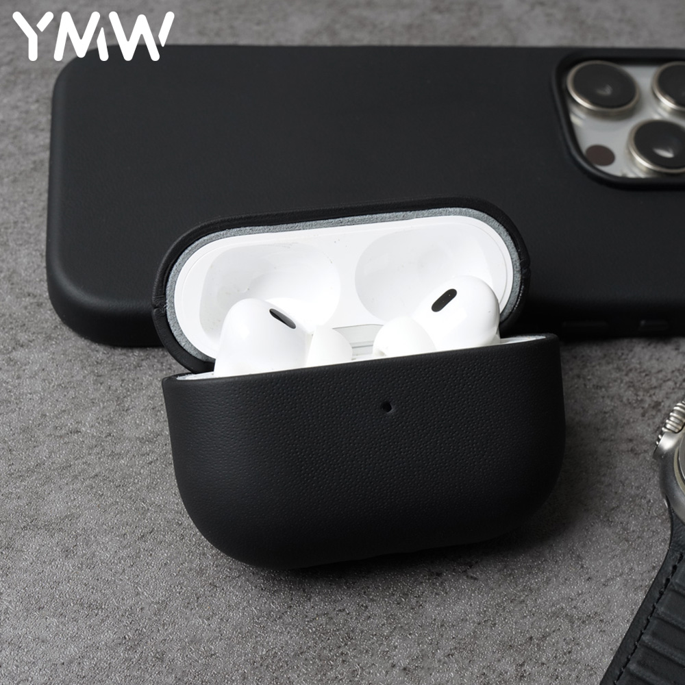 YMW意大利Nappa牛皮适用于苹果AirPodsPro2保护套真皮无线耳机保护壳