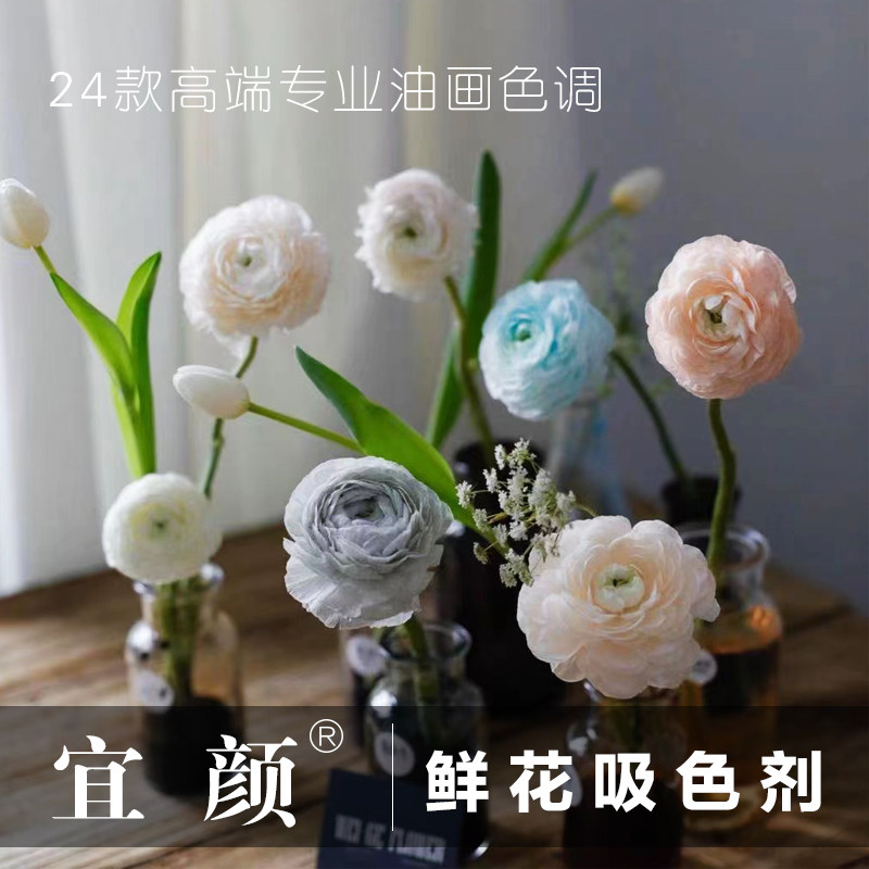 鲜花染色剂郁金香玫瑰康乃馨图片