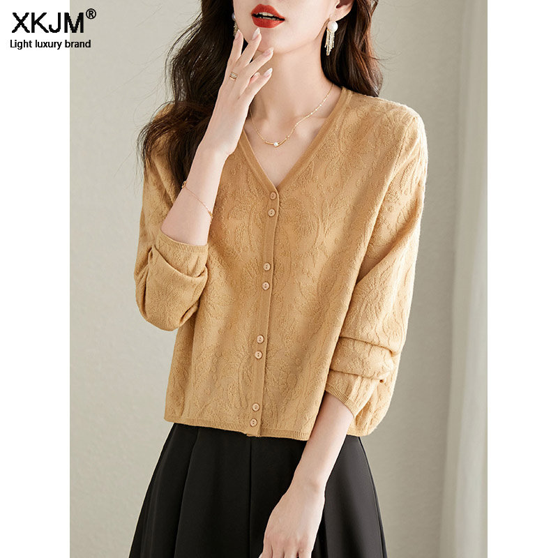 外搭开衫毛衣女短款2025春秋优雅休闲百搭减龄气质薄款针织外套