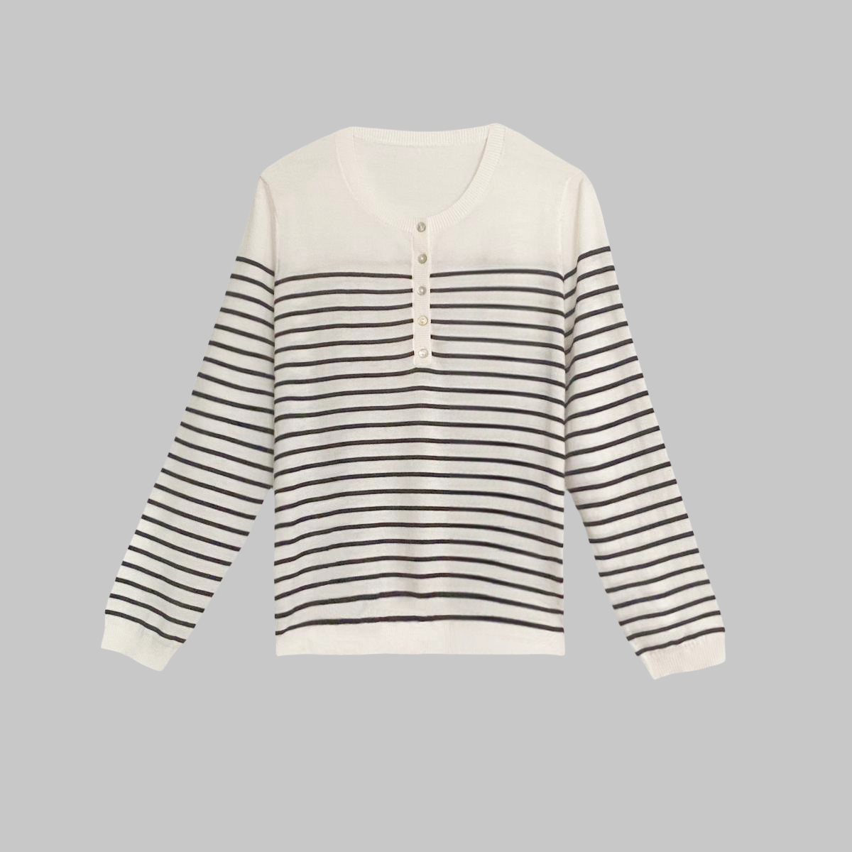 大洪官方加州天使显瘦条纹针织衫