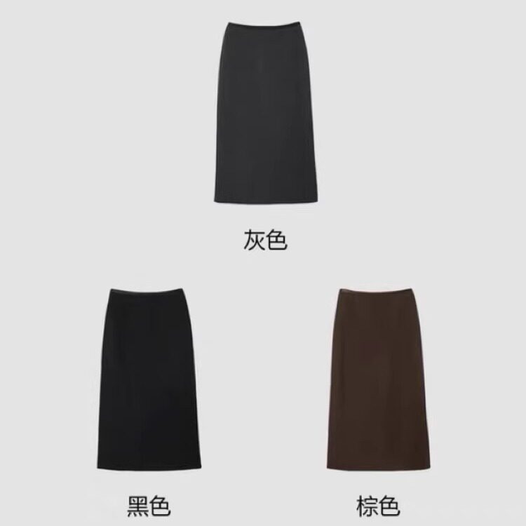 【永远优雅】官方经典款冬亲肤保暖垂感半身裙通勤百搭直筒裙显瘦