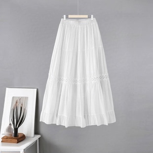 大洪官方严选店同款斯里塔香氛法式时尚气质百搭纯色优雅半裙新款