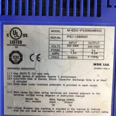 议价伺服NSKM驱动器--PS3060AB503EDC询价