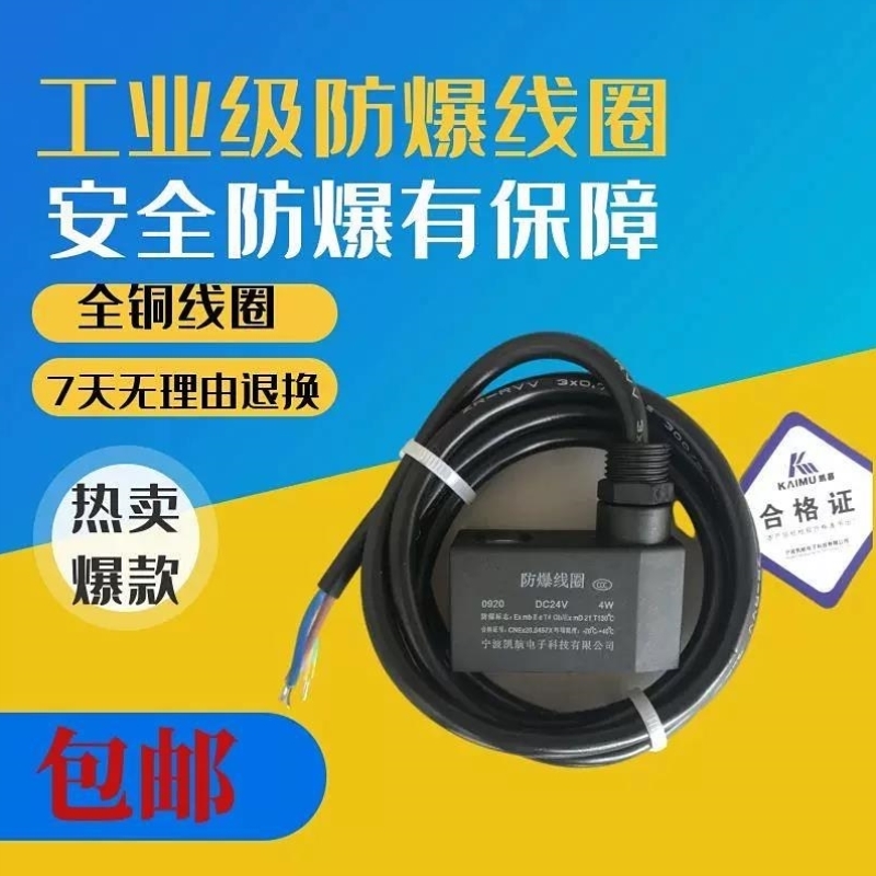 全铜新款上市防爆线圈092024V4WEXMBIIT4AC220V内孔9用4V2103V21