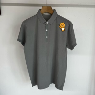 43F55 出口余原单高尔夫运动健身男士春夏凉感防晒针织短袖D箭头