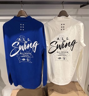 43F03 出口余日本潮牌猴哥高尔夫服装男女同款打底上衣长袖宽松