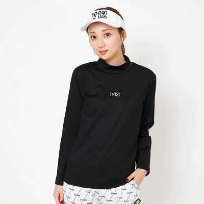 22114 日本潮牌高尔夫女服装秋冬磨毛保暖弹力打底单穿长袖