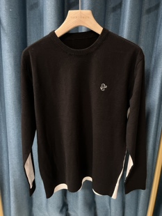 秋季 服装 高尔夫男士 满印圆领毛衣针织衫 黑白纯色热卖 新品 29R007