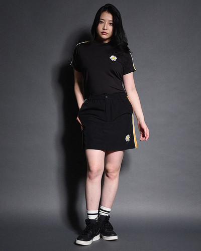 6 A94 日本潮牌高尔夫女士夏季短袖上衣柔软舒适弹力向日葵花朵