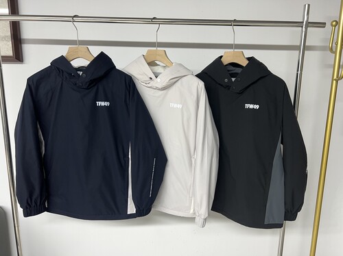 40a06 日本潮牌高尔夫服装男士秋冬新品连帽套头棉服卫衣保暖