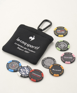 日本正品代购新款男女高尔夫配件收 GOLF 筹码马克八个礼品包组合