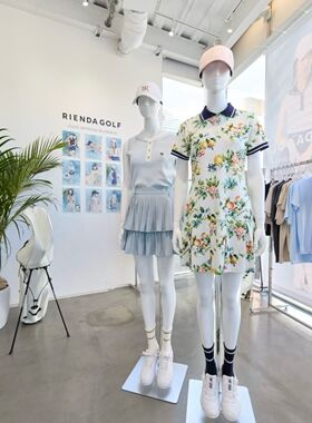 42D44 出口余日本潮牌R高尔夫女夏季新品雪纺蛋糕短裙防走光松紧