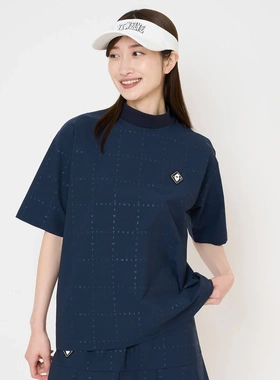 42D63 出口余日本潮牌高尔夫球女士服装夏季新品圆领防风短袖卫衣