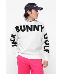 45N02 出口余日单高尔夫男士秋冬保暖圆领针织长袖上衣弹力字母