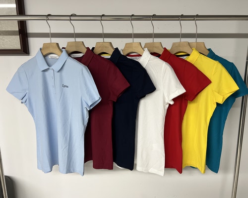8U38  出口余韩单高尔夫球服装女士夏季新品翻领短袖上衣弹力百搭