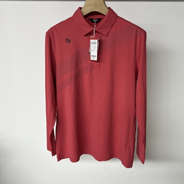 42C98 出口余韩单高尔夫男士春夏冰丝凉感翻领长袖上衣弹力速干